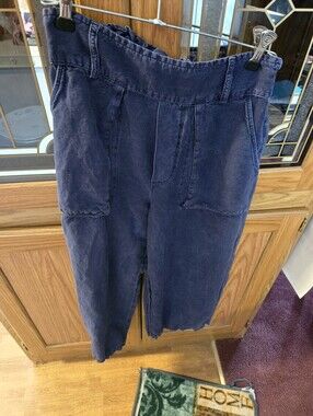 Womens Navy Blue Pull-On Pants